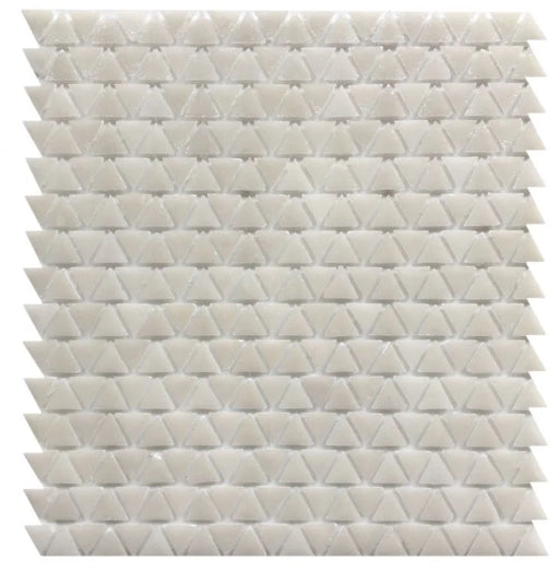 Neutra 6.0 from Italy Bianco 11x12 Triangle Glass Mosaic