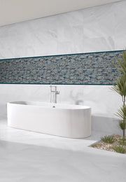 Night Sky Interlocking Pattern Misc. Glass Mosaic Tile