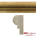 Noce 0.75x12x1 Unfilled & Honed Travertine Pencil Trim