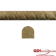 Noce 0.75x12x1 Unfilled & Honed Travertine Pencil Trim