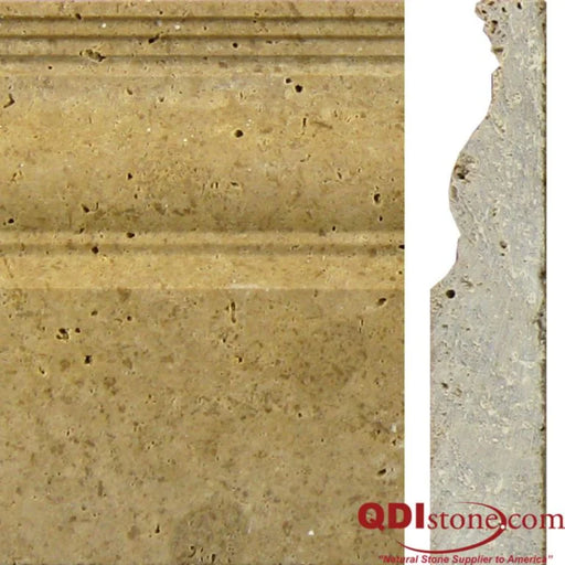 Noce 0.75x12x1 Unfilled & Honed Travertine Pencil Trim