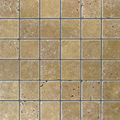 Noce 2x2 Tumbled Travertine Mosaic Tile