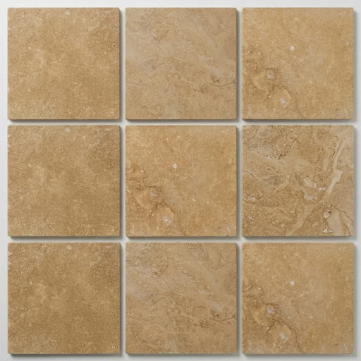 Noce 12x12 Filled Honed Travertine Tile close-up