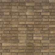 Noce 1x2 Split-Face Travertine Mosaic Tile