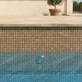 Noce 1x1 Square Tumbled Travertine Mosaic — Swimming Pool pool interior tiling