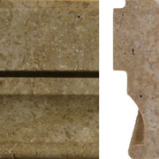 Noce 2x12x1 Unfilled & Honed Travertine Single Ogee Trim