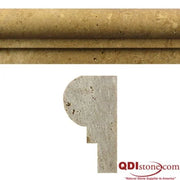 Noce 2x12x1 Unfilled & Honed Travertine Single Ogee Trim