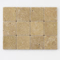 Noce 2x2 Tumbled Travertine Mosaic Tile close-up