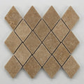 Noce 2x4 Diamond Tumbled Travertine Mosaic close-up