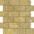 Noce 2x4 Filled & Honed Travertine 3D Mosaic Tile