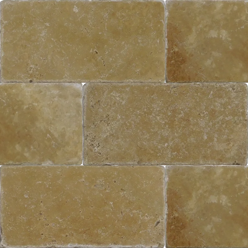 Noce 3x6 Tumbled Travertine Tile