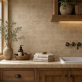 Noce 3x6 Tumbled Travertine Tile — Laundry Room backsplash