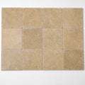 Noce 4x4 Tumbled Travertine Tile close-up