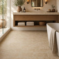 Noce 6x12 Tumbled Travertine Tile — Bathroom floor
