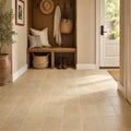 Noce 6x6 Tumbled Travertine Tile — Mudroom floor