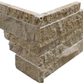 Noce 10x5.75x6 Split-Face Travertine Corner Ledger Stone