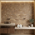 Noce (Antalya) Travertine 1x1 Filled & Honed Travertine Mosaic — Spa spa interior