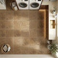 Noce (Antalya) Travertine 12x12 Filled & Honed Travertine Tile — Laundry Room floor
