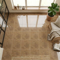 Noce (Antalya) Travertine 12x12 Filled & Polished Travertine Tile — Sunroom floor
