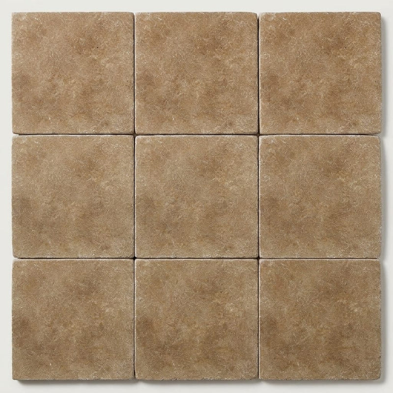 Noce (Antalya) Travertine 12x12 Tumbled Travertine Tile close-up