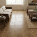 Noce (Antalya) Travertine 18x18 Filled & Honed Travertine Tile — Family Room floor