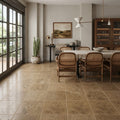 Noce (Antalya) Travertine 18x18 Filled & Honed Travertine Tile — Living Room floor