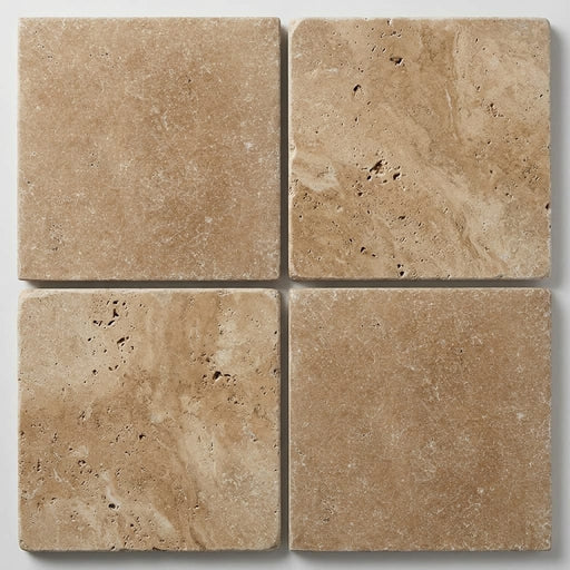 Noce (Antalya) Travertine 18x18 Tumbled Travertine Tile close-up