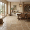 Noce (Antalya) Travertine 18x18 Tumbled Travertine Tile — Living Room floor