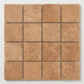 Noce (Antalya) Travertine 2x2 Filled & Honed Travertine Mosaic close-up