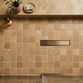Noce (Antalya) Travertine 2x2 Tumbled Travertine Mosaic — Bathroom shower floor