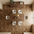 Noce (Antalya) Travertine 24x24 Filled & Honed Travertine Tile — Dining Room floor