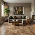 Noce (Antalya) Travertine 24x24 Filled & Honed Travertine Tile — Living Room floor