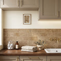 Noce (Antalya) Travertine 3x6 Honed Travertine Tile — Laundry Room backsplash