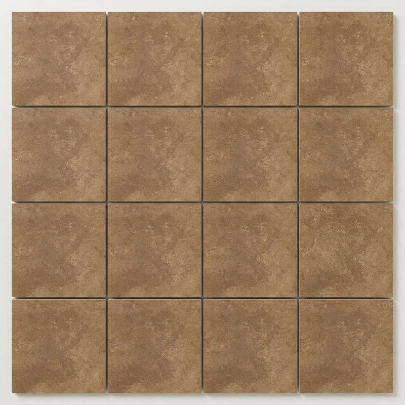 Noce (Antalya) Travertine 4x4 Filled & Honed Travertine Tile close-up