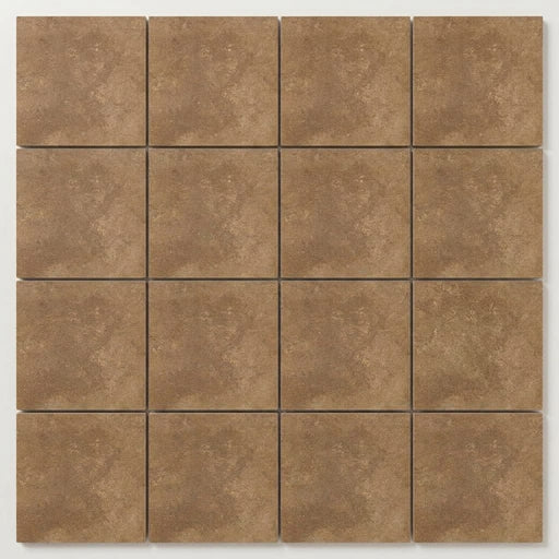Noce (Antalya) Travertine 4x4 Filled & Honed Travertine Tile close-up