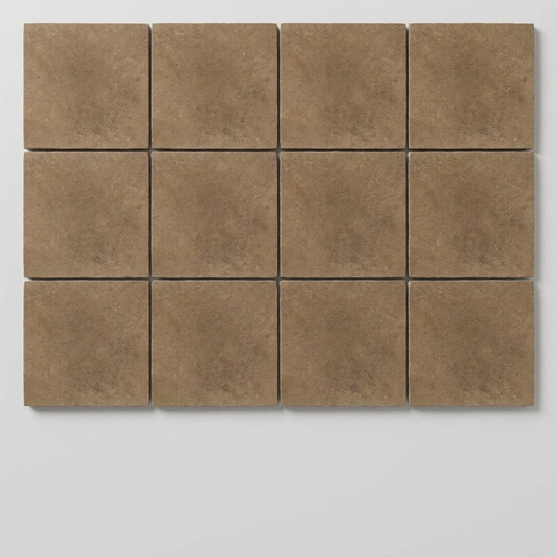 Noce (Antalya) Travertine 6x6 Filled & Honed Travertine Tile close-up