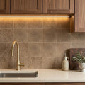 Noce (Antalya) Travertine 6x6 Filled & Honed Travertine Tile — Kitchen backsplash