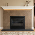 Noce (Antalya) Travertine 6x6 Filled & Honed Travertine Tile — Living Room fireplace surround