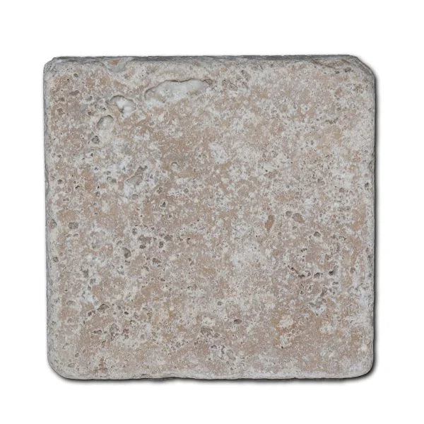 Antique Noce 4x4 Tumbled Travertine Tile