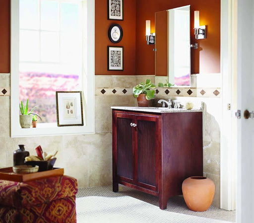 Noce Chiaro Cop Scudo 4x12 Listello Tumbled Travertine Trim