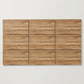 Noce Exotic (Vein-Cut) Travertine 6x12 Unfilled, Brushed & St.Edged Travertine Tile close-up