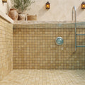 Noce Toros Travertine Tumbled 2 x 2 Mosaic 2x2 — Swimming Pool pool interior tiling