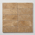 Noce Toros Travertine Unfilled & Honed 4 x 12 Colosseo Tile 4x12 close-up