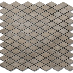 12x12 Mesh Noce Diamond Natural Travertine Mosaic