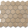 12x12 Mesh Noce Hexagon Natural Travertine Mosaic