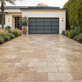 Noce Travertine Paver 12x24 Tumbled 2 inch — Front Yard driveway