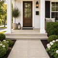 Noce Travertine Paver 16x16 Tumbled 1.25 inch — Front Yard front porch