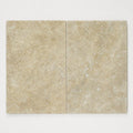 Noce Travertine Paver 16x24 Tumbled 1.25 inch close-up