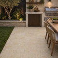 Noce Travertine Paver 6x12 Tumbled 1.25 inch — Backyard patio