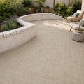 Noce Travertine Paver 6x6 Tumbled 1.25 inch — Backyard patio